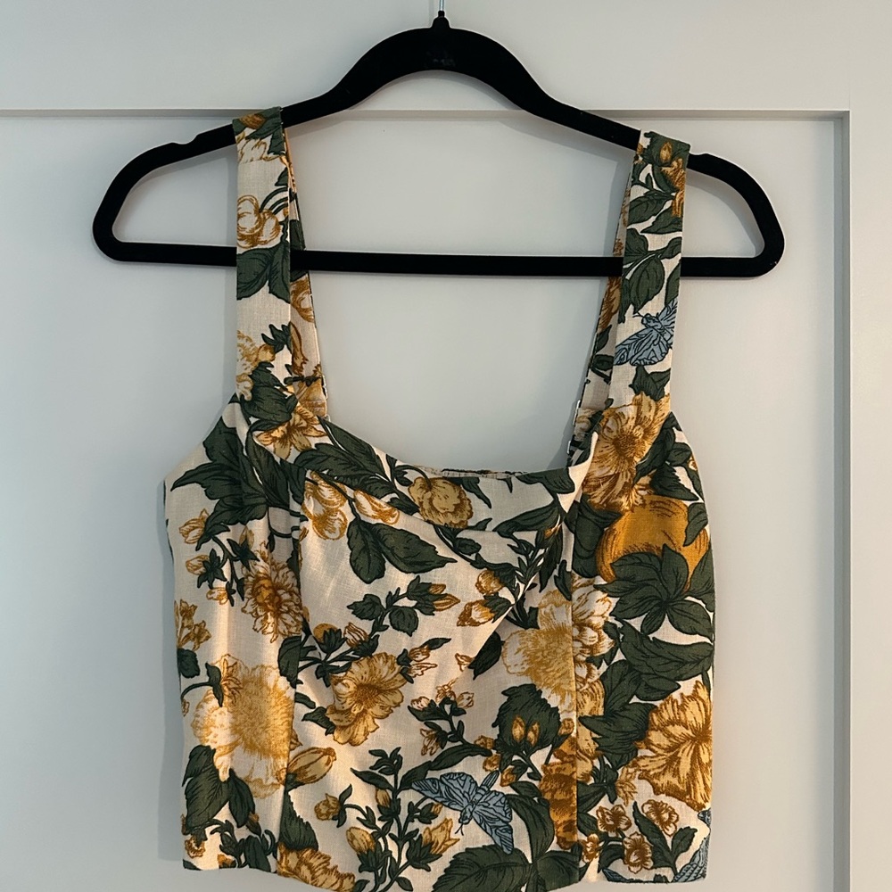 A&F Linen Floral Print Women's Top